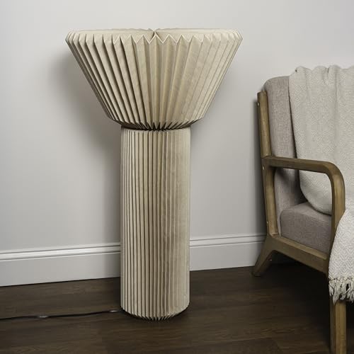 JONATHAN Y Archer Floor Lamp Modern Minimalist Mango Wood Base 37", Natural - color: Natural