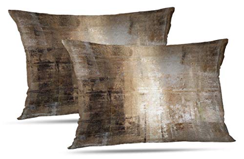 Throw Pillow Covers for Couch, 20x12 Inch, Set of 2, Taupe - color: Taupe, size: 20" x 12" (Pack of 2)