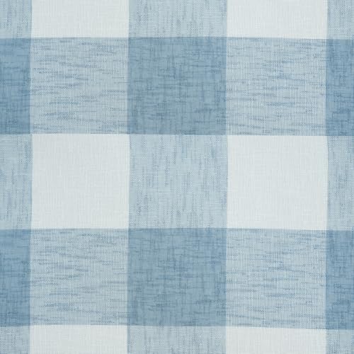 DriftAway Buffalo Plaid Blackout Curtains 2 Panels W52 x L96, Dusty Blue - color: Woven-dusty Blue, size: 52"W x 96"L (Pack of 2)