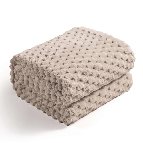 Excervent Hexagon Jacquard Throw Blanket for Kids, 40x50 Inches, Camel - color: Camel, size: 40"x50"