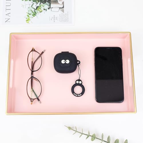 Spsyrine Pink Bathroom Vanity Tray with Handles for Dresser Tops - color: Pink