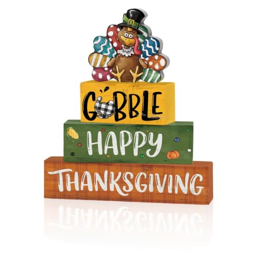 Smile Thanksgiving Wooden Block Decor - style: Thanksgiving Gobble
