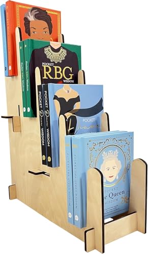 Wood Display Stand - Plates, Art Prints, Artwork, Pictures, Books, Stationery, Records, Magazines & More - Trade Shows, Farmers Markets & At Home Use - Sturdy & Stylish (Natural, Small)… - color: Natural, size: Small