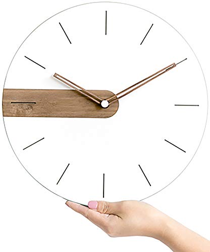 Stephanie Imports Modern Minimalist Exposed Wood Silent Wall Clock (Numberless) - color: Raw Wood (Numberless)