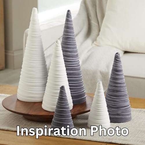 Your Heart's Content Gray Velvet Trees Set of 3 (Gray) - color: Gray