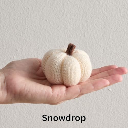 Cozy Mini Knit Pumpkins Set of 5 (Juniper 2.5 Inch Set) - color: Juniper Set 5