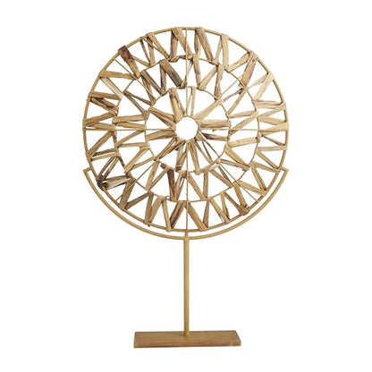 Deco 79 Seagrass Abstract Handmade Decorative Sculpture Home Decor Statue, Accent Figurine 18" x 4" x 28", Brown - size: LARGE SIZE