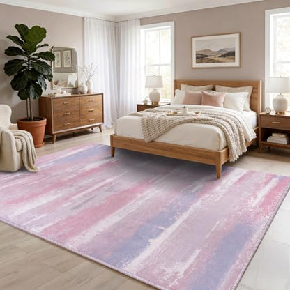 8x10 Area Rugs for Living Room, Modern Abstract Rugs Pink - color: Pink, size: 8' x 10' (Rectangular)