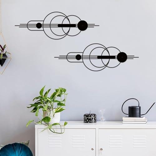 ruelen 2 Pcs Small Metal Abstract Wall Art - color: Geom 80