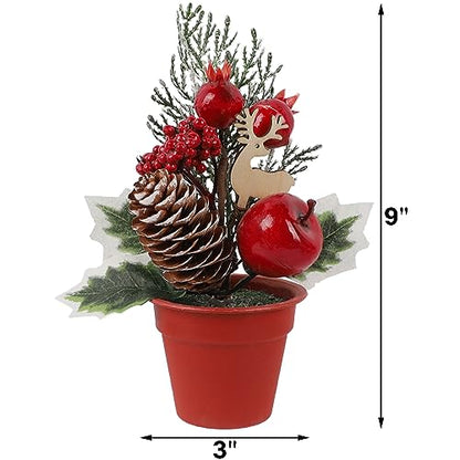 winemana Mini Christmas Tabletop Trees Centerpieces Decorations for Office - size: Style 4