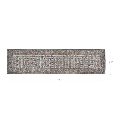 Humble Cypress 2’6" x 10’ Ivory Cream Runner Rug - Persian-inspired design - size: 2'6" x 10' (Rectangular)