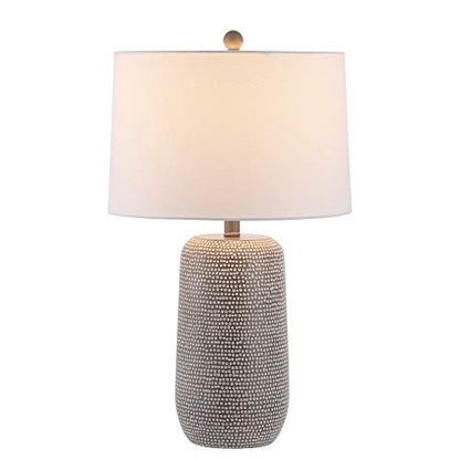 SAFAVIEH Lighting Celvin Table Lamp, 26″ Resin Grey/White TBL4416A