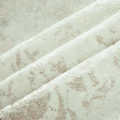 Leeva Scalloped Valance for Window, Floral Foil Print Curtain Topper for Bedroom Living Room, 52" x 18" Rod Pocket Valance, White - color: White