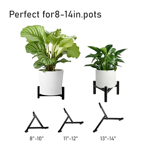 2-Pack Adjustable Plant Stand Indoor Outdoor, Black - size: 2 Pack - Triangle