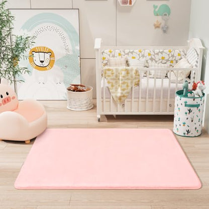 Amearea Modern Washable Runner Rugs, 2x4 Feet Pink Bedroom Runner Rug - color: Pink, size: 2' x 4' (Runner)