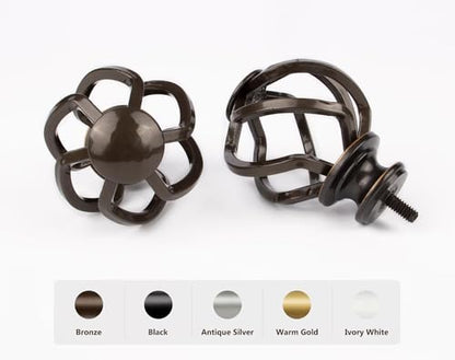 KAMANINA Bronze Curtain Rod 32 to 58 Inch, Adjustable Single Drapery Rods - color: Bronze, size: 32-58"