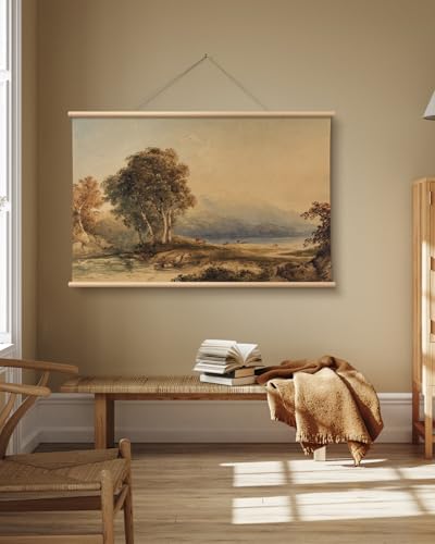 HUARCEY Extra Large Wall Art 36x54 Inch Countryside Landscape Canvas Prints - color: Lakeside, size: 54"L x 36"W