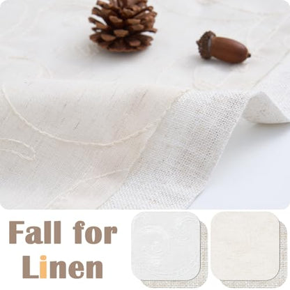 jinchan Kitchen Valance Curtain Double Layers, 1 Panel, Crude - color: Scroll Floral | Crude, size: 50"W x 16"L (Pack of 1)