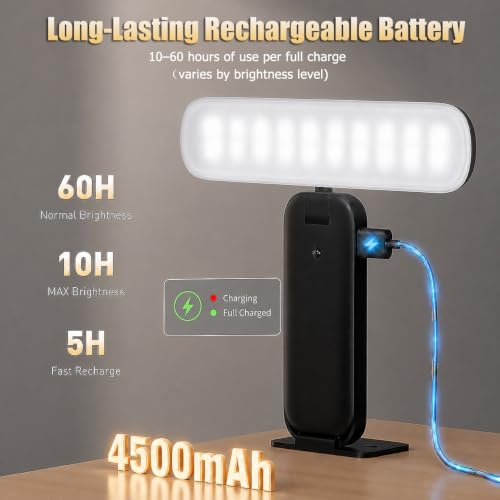 NARUNDREN Rechargeable Picture Lights for Wall with Remote-2PC(Black) - color: Black
