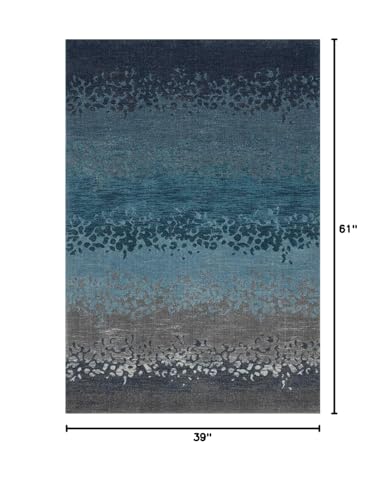 Dalyn Rugs Geneva GV214 Multi 3'3" x 5'1" Rectangle Soft Area Rug, Easy Clean, Non Shedding, Bedroom, Entry, Living Room, Dining Room, Kitchen Rug - size: 3'3" x 5'1" (Rectangular)