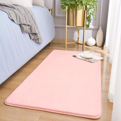Amearea Modern Washable Runner Rugs, 2x4 Feet Pink Bedroom Runner Rug - color: Pink, size: 2' x 4' (Runner)