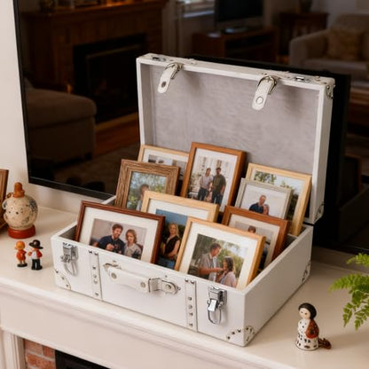 DreamsEden Decorative Wooden Treasure Chest, Keepsake Storage Container