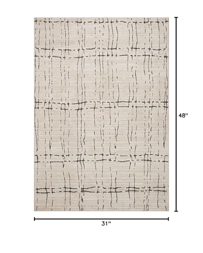 Loloi Darby Sand/Dk. Grey 2'-7" x 4' Accent Rug - color: Sand / Dk. Grey, size: 2'7" x 4' (Rectangular)