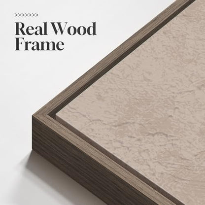 Large Framed Beige and Brown Neutral Abstract Wall Art, Set of 3, 20x30 In - color: Earthy, size: 20" W x 30" H x 3pcs