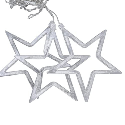 Star Moon Curtain String Lights,126 LED Ramadan Decorations Ramadan Curtain String Lights, 2 Lighting Modes, Waterproof Fairy Lights, Starry Lights for Christmas, Wedding, Party, Home, Patio Lawn