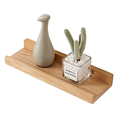HOMWOO Floating Shelves Walnut Natural Wood Wall Shelves Small Picture Ledge for Home, Living Room, Bedroom, Bathroom, Office, 12 Inches - size: 12 inches