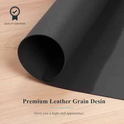 Hallway Runner Rug for Kitchen, 2'x6' Leather-Look Vinyl Waterproof - color: Dark Grey, size: 2' x 6' (Rectangular)