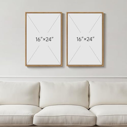Framed Boho Terracotta Sun and Moon Canvas Wall Art Bedroom, 20x30 Inch - color: Terracotta Blush, size: 16" W x 24" H x 2Pcs