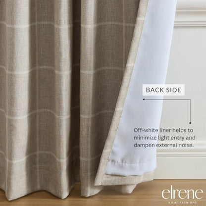 Threadmade Sawyer Window Panel, Taupe - 52" W x 95" L - color: Taupe, size: 52"W x 95"L (Pack of 1)