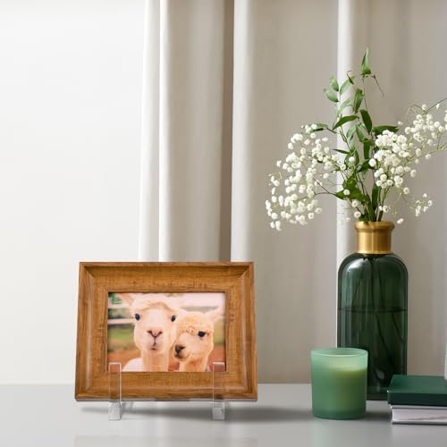 RattanView 2 Pcs Acrylic Plate Stand Clear Easel Stand for Display 6 Inch - size: 6 Inch