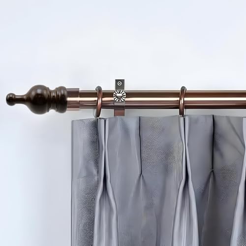T Tulead 1.38-Inch Wood Curtain Rod Finials 2Pcs - style: Brown, 1.38", 2PCS