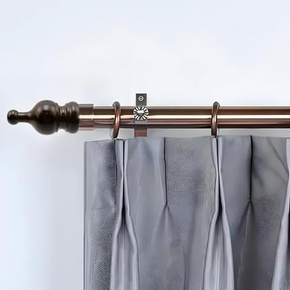 T Tulead 1.38-Inch Wood Curtain Rod Finials 2Pcs - style: Brown, 1.38", 2PCS