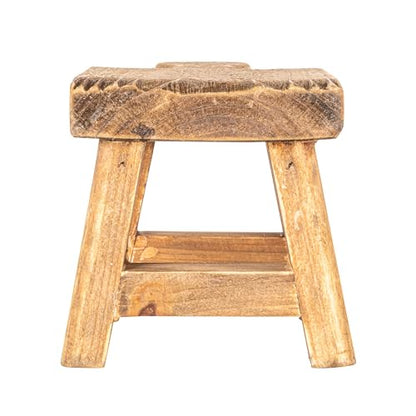 Creative Co-Op Small Wood Pedestal with Handle,Square (Pack of 12) - color: Natural, size: Square (Pack of 12), style: Rectangle