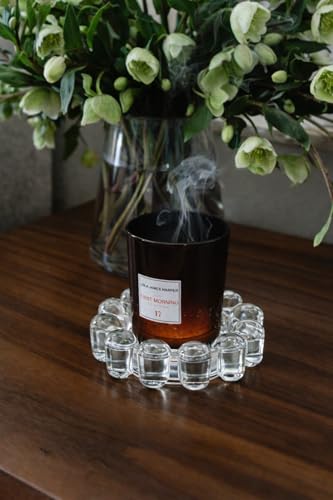 Alice Lane Home Collection Original Clear Glass Small Bubble Candle Dish - color: Clear, size: Small