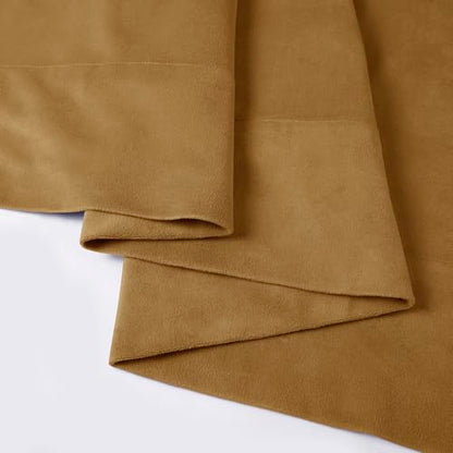 Extra Wide Signature Velvet Blackout Curtains (1 Panel)100Wx84L, Amber Gold - color: Amber Gold, size: 100"W x 84"L (Pack of 1)