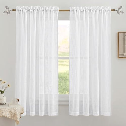 RYB HOME Antique Brass Curtain Rod 1 Inch Adjustable Heavy Duty Leaf Finial - color: Antique Brass, size: 48-86"