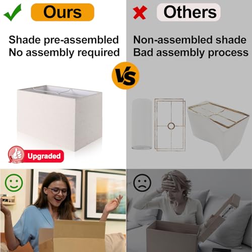 21" Touch Bedside lamps with 2 USB & AC Outlets, 3-Way Dimmable Bedside Table Lamps Set of 2 for Bedroom Living Room Office Reading, White Shade Lamps for Night Stands, 2700K LED Bulbs Included - color: White Cream Linen & Brushed Gold