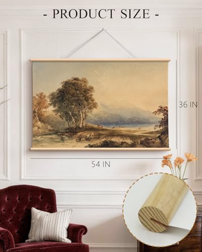 HUARCEY Extra Large Wall Art 36x54 Inch Countryside Landscape Canvas Prints - color: Lakeside, size: 54"L x 36"W