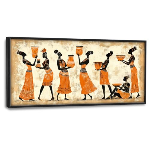 Voxlyra Framed African American Women Wall Art for Living Room 60'' × 30'' - color: African Women