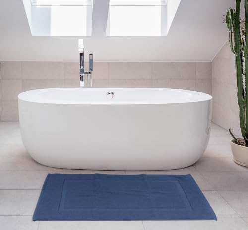 Utopia Towels Cotton Bath Mat, 21x34 in, 2 Pack, Navy Blue - color: Navy, size: 2 Bath Mats