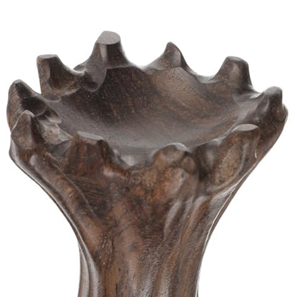 EXCEART Wooden Crystal Ball Stand 3.54 in Wood Base for Globe Sphere Display Round Holder Tray for Ball Vase Fish Tank Home Decor Accent - size: 9X4.5cm