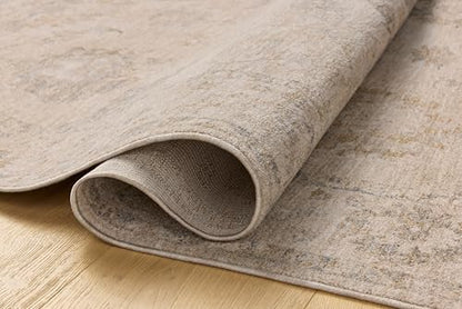 Loloi Chris Loves Julia Louisa Oatmeal/Slate 5'-3" x 7'-6" Area Rug - color: Oatmeal / Slate, size: 5'3" x 7'6" (Rectangular)