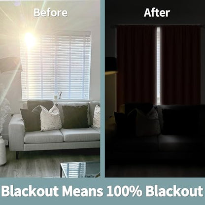 BGment 100% Blackout Curtains 63 Inch Length with Black Liner, Terracotta - color: Terracotta, size: 38"W x 63"L (Pack of 2)