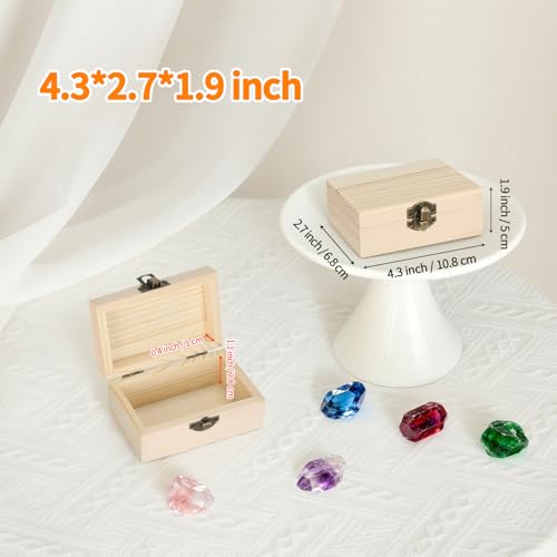 Small Unfinished Wooden Storage Box (Small 4.3 * 2.7 * 1.9 Inch) - size: Small 4.3*2.7*1.9 Inch