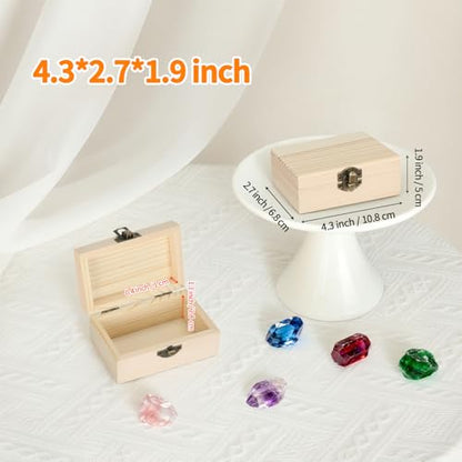 Small Unfinished Wooden Storage Box (Small 4.3 * 2.7 * 1.9 Inch) - size: Small 4.3*2.7*1.9 Inch