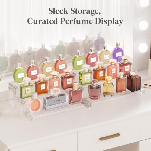 Lifewit 12″ Spice Rack, Perfume Cologne Stand, Tool-Free Assembly, 2 Pcs - color: Clear, size: 12″3-Tier,2 pc